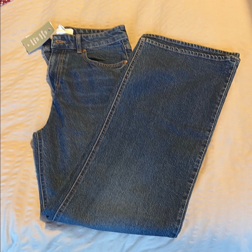 NWT H&M Women's Blue Flare & Wide Leg Jeans